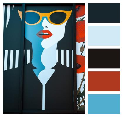 Blue Art Pop Art Pop Art Pop Art Pop Art Blue Wall Pop Art Pop Art Eyeglasses Wall Girl Image